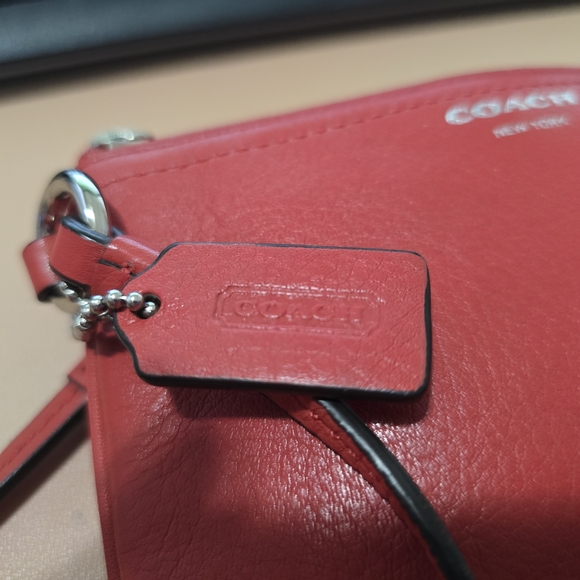 Coach Red Wristlet. - Picture 3 of 7